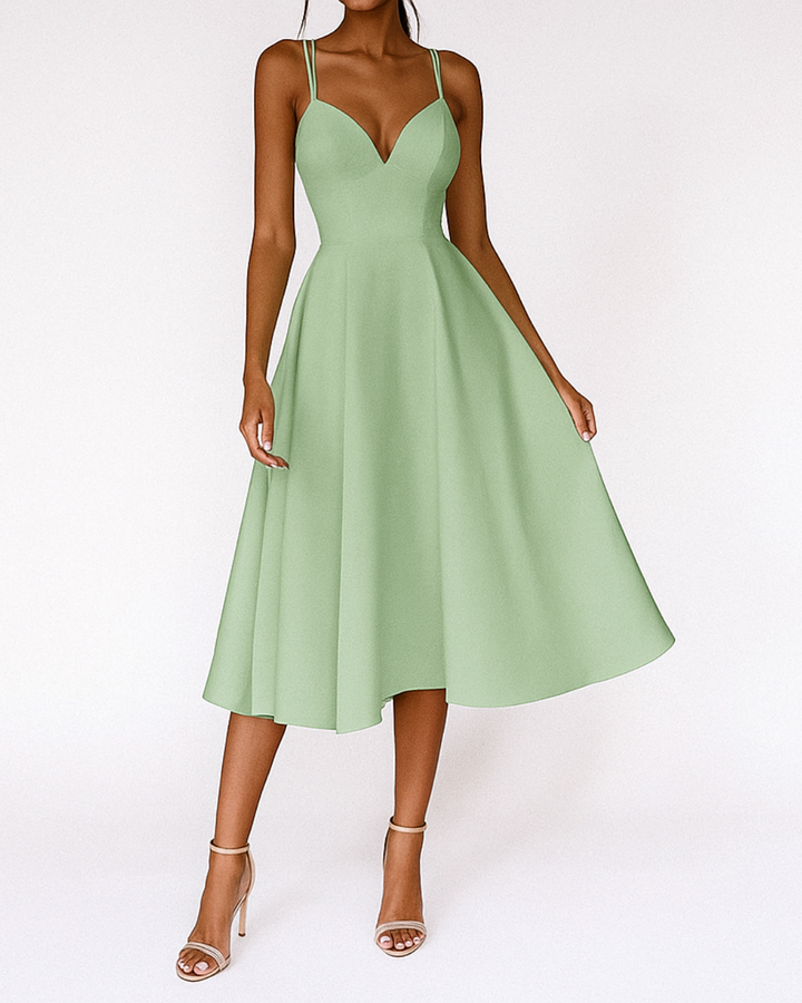 Cordeliane | Sweetheart Neckline A Line Midi Dress