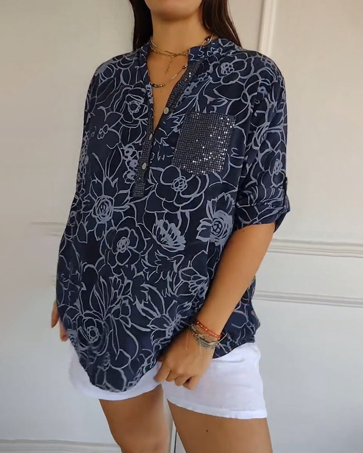 Amiya | Floral Print Relaxed Blouse