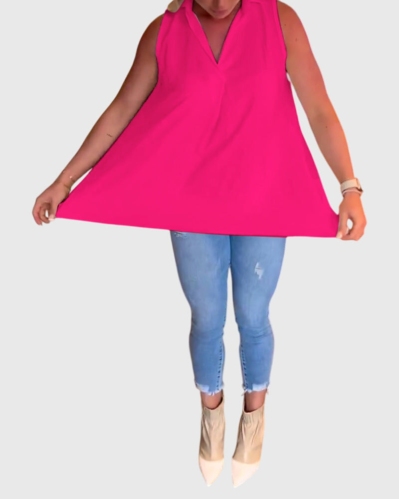 Allegra | Ruffled Sleeveless Top
