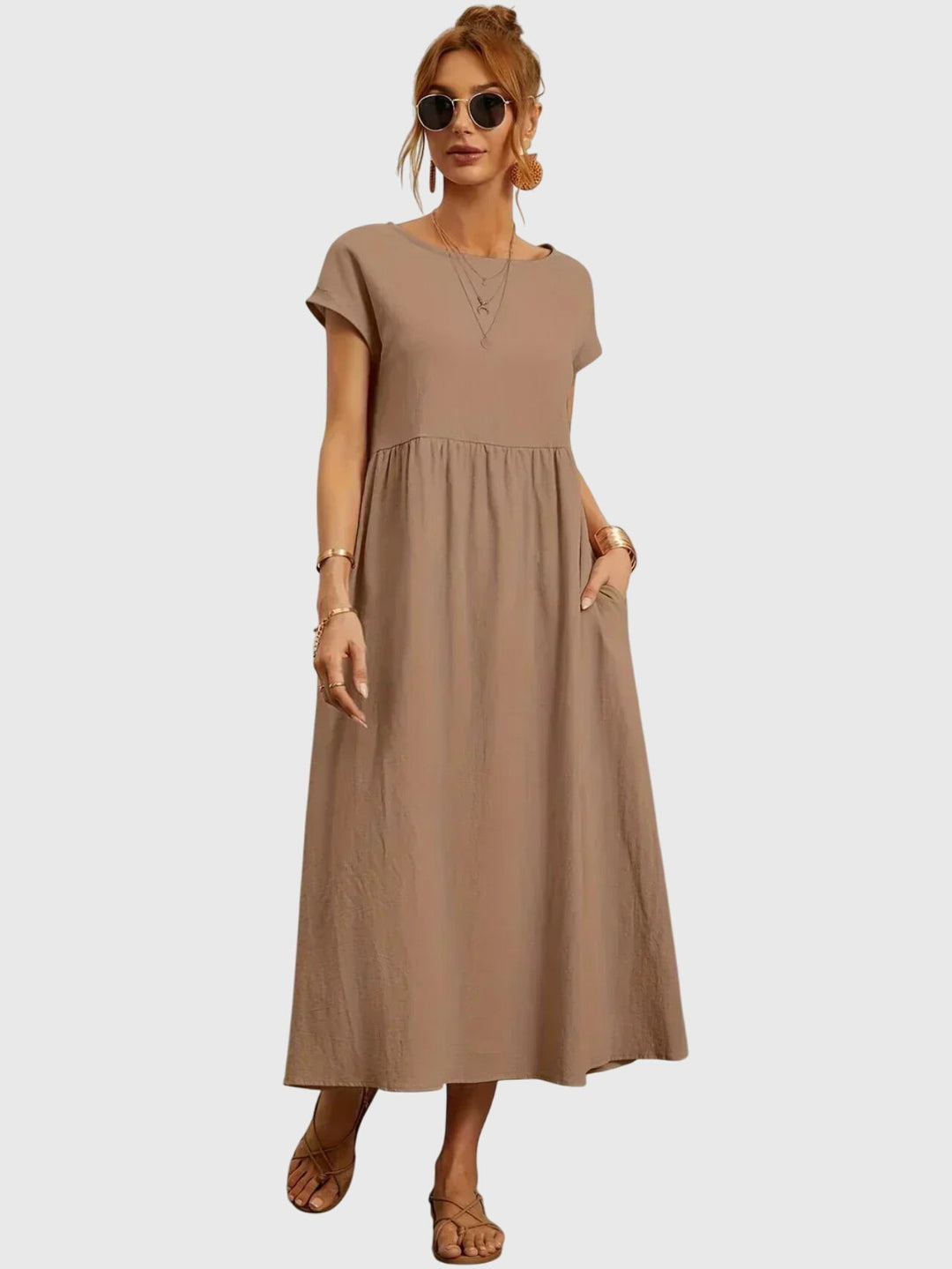 Juno | Casual Midi Dress with Pockets