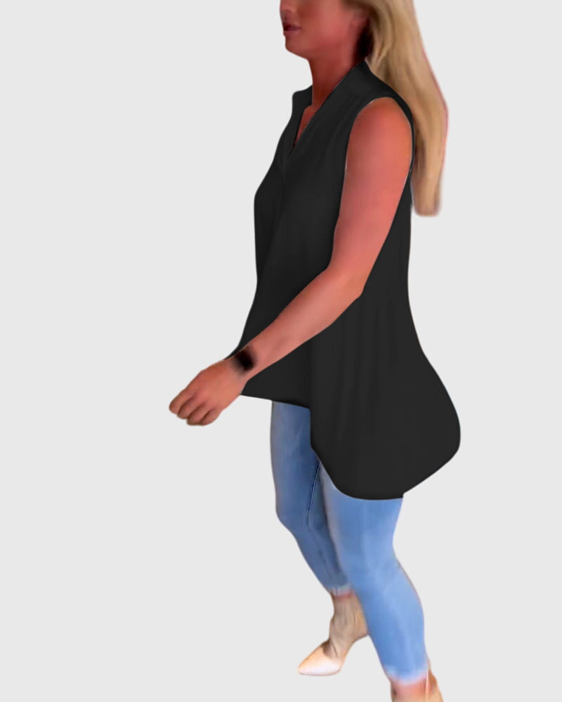 Allegra | Ruffled Sleeveless Top