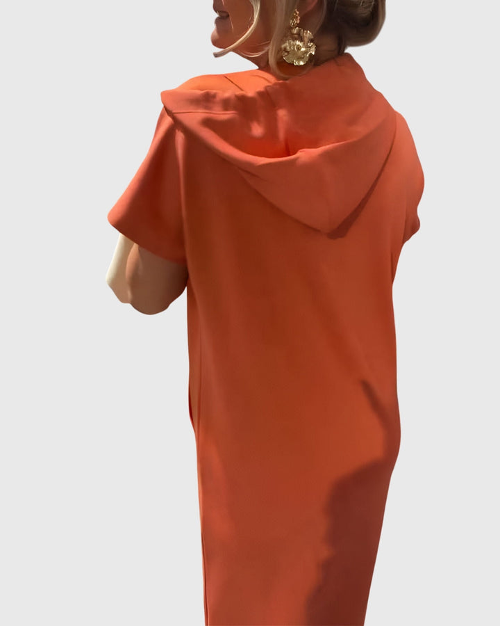 Audreen | Casual Hooded Midi Dress