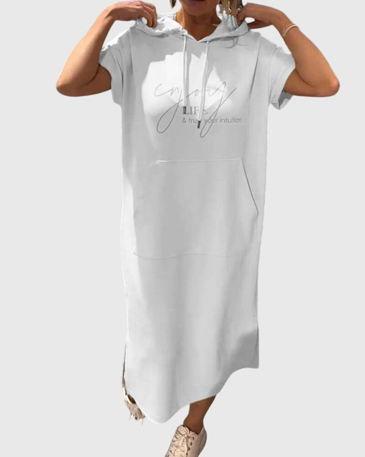 Audreen | Casual Hooded Midi Dress
