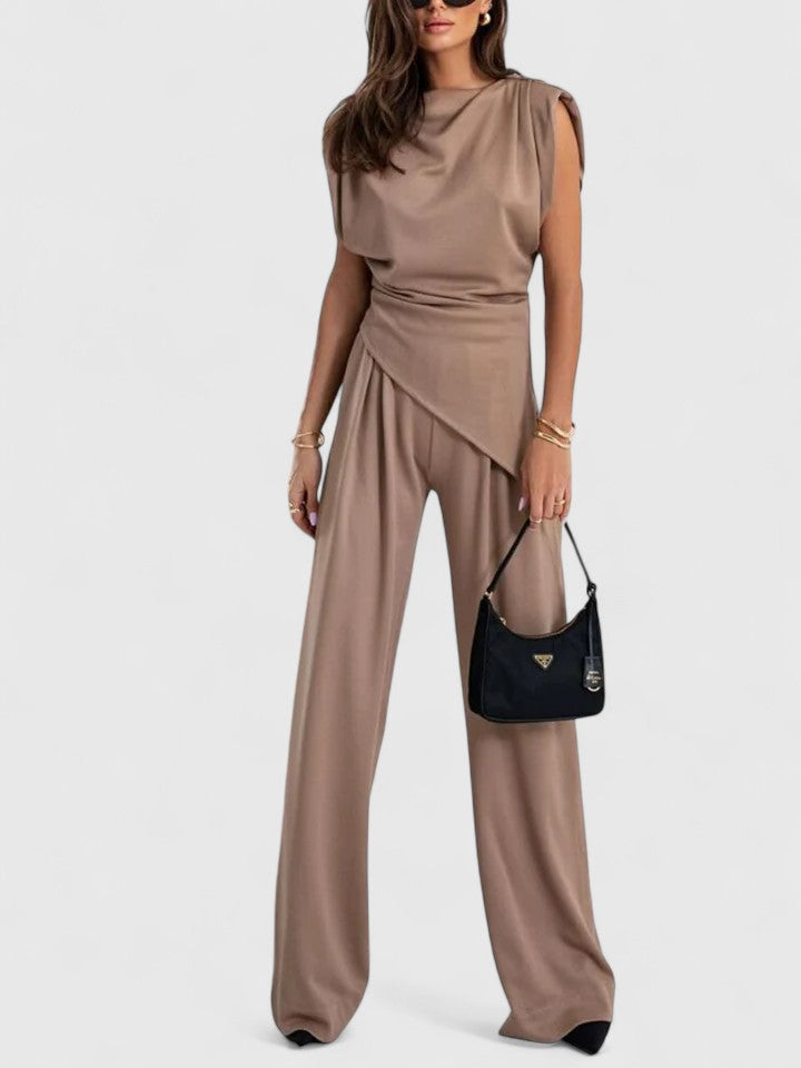 Linda | Sleeveless Top Pants Set