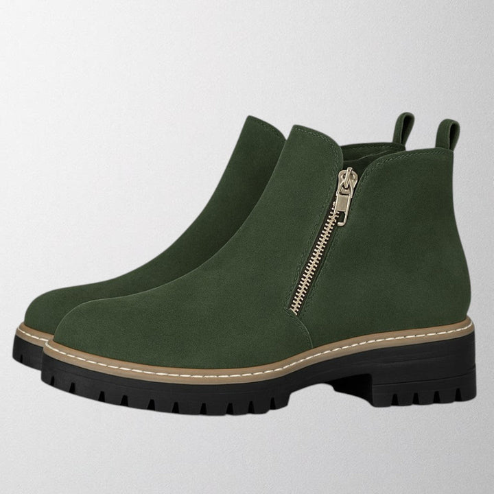 Veda | Side Zip Chelsea Boots with Chunky Sole