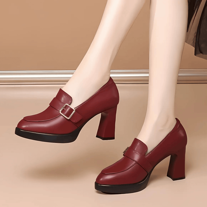 Kelsey | Buckle Strap Mary Jane Platform Heels
