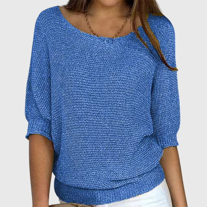 Julie | Lightweight Knit Sweater with Boat Neck