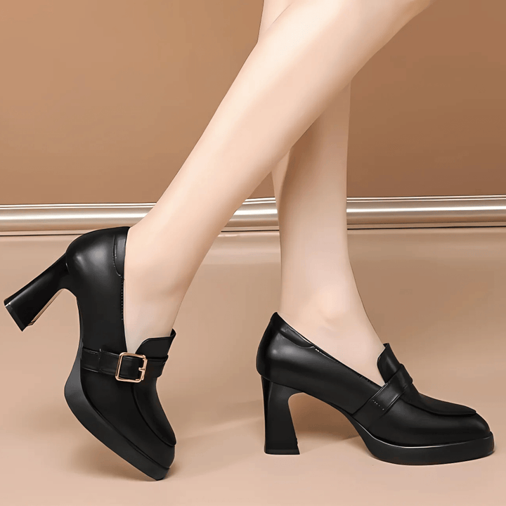 Kelsey | Buckle Strap Mary Jane Platform Heels