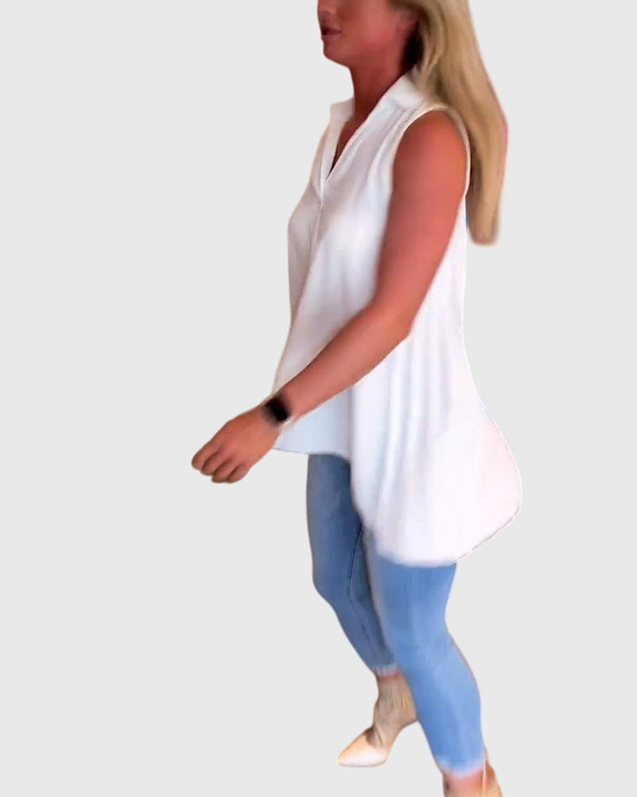 Allegra | Ruffled Sleeveless Top