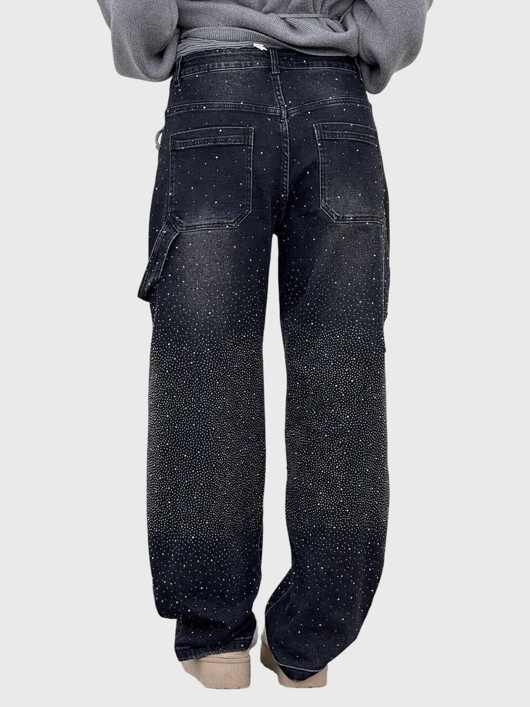 Vanda | Embellished Wide Leg Jeans with Sparkle