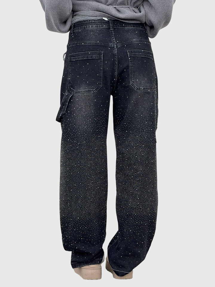 Azaria | Sparkle Embellished Wide Leg Jeans