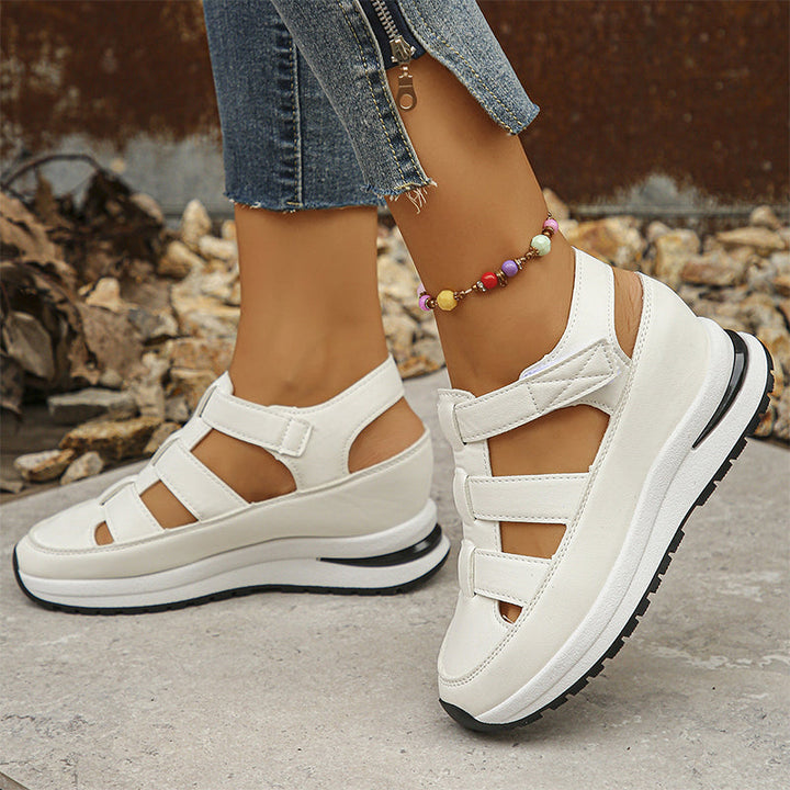Hermione | Closed Toe Caged Platform Sandals