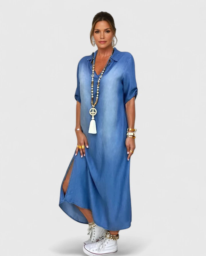 Stephanie | Denim Dress Side Split