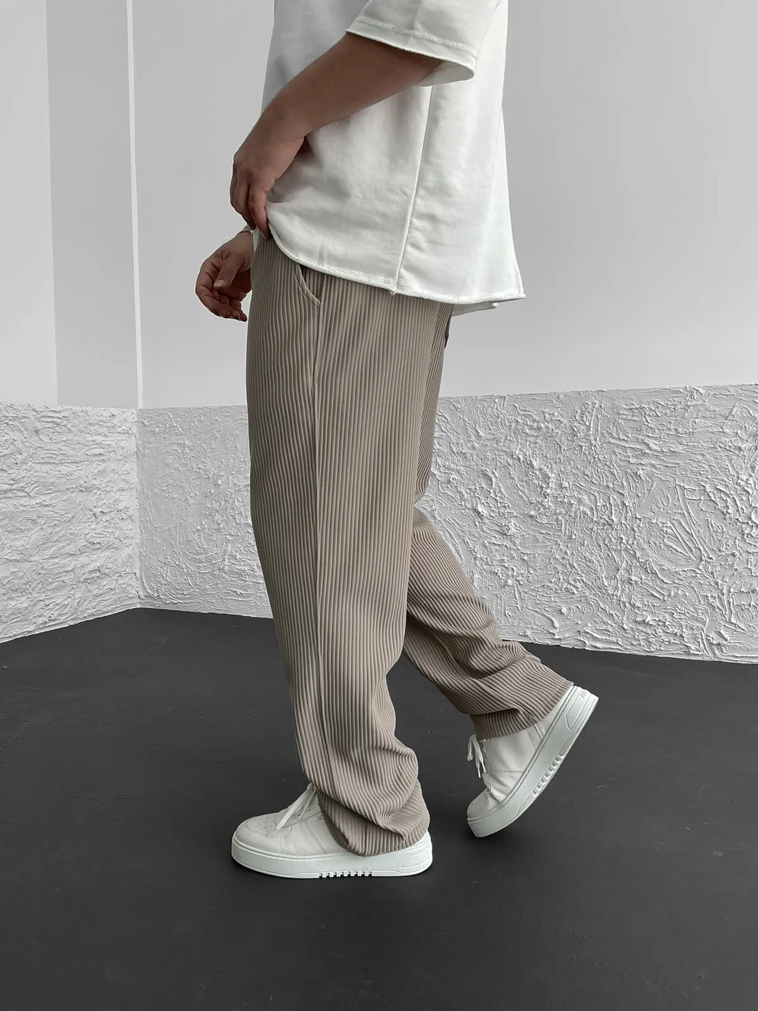 Alex | Vertical Stripe Wide Lounge Pants
