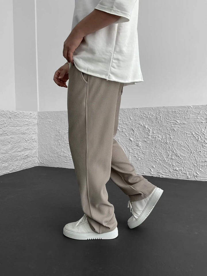 Alex | Vertical Stripe Wide Lounge Pants