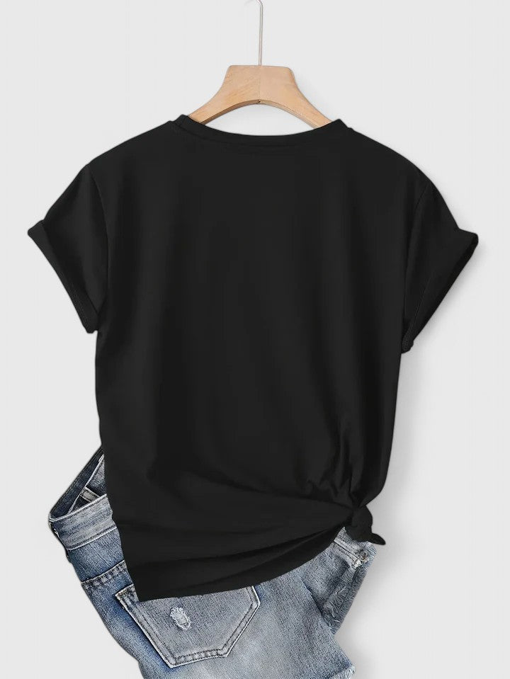 Onella | Heart Print Graphic Tee Short Sleeve