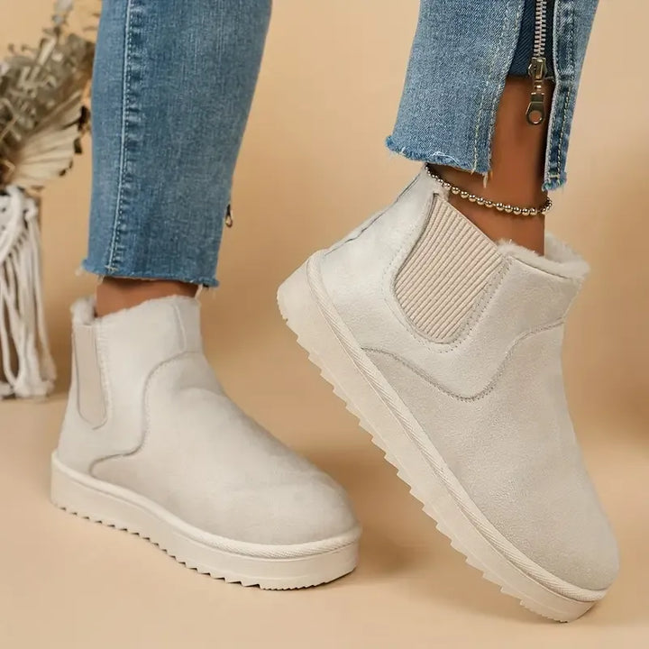 Karla | Faux Fur Lined Ankle Chelsea Boots