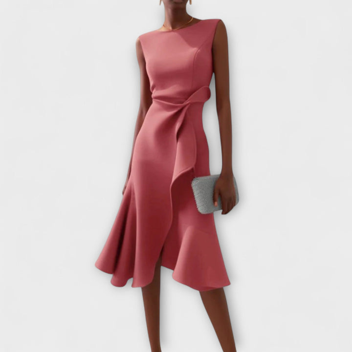 Araceli | Asymmetric Sleeveless Midi Dress