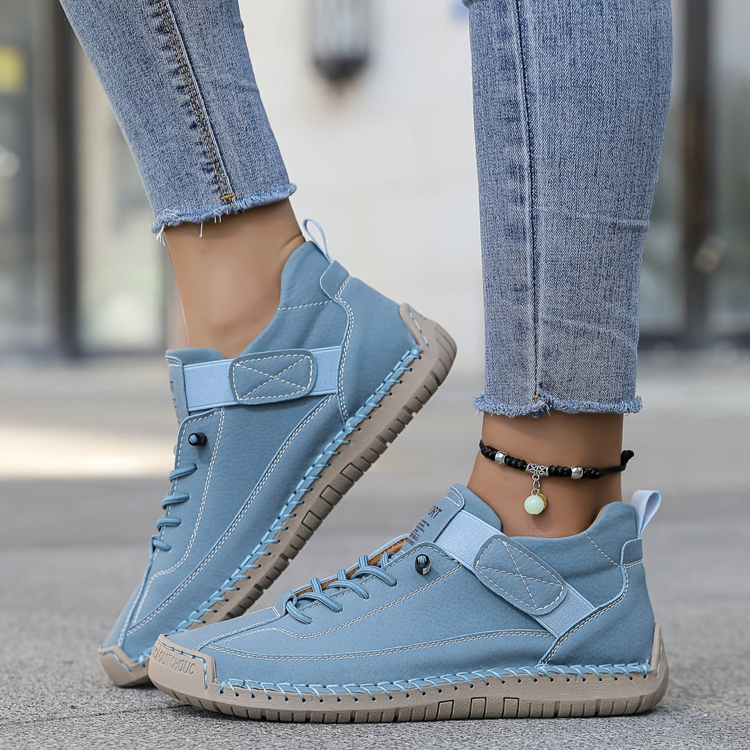 Teagan | Lace-Up Padded High Tops with Stitching
