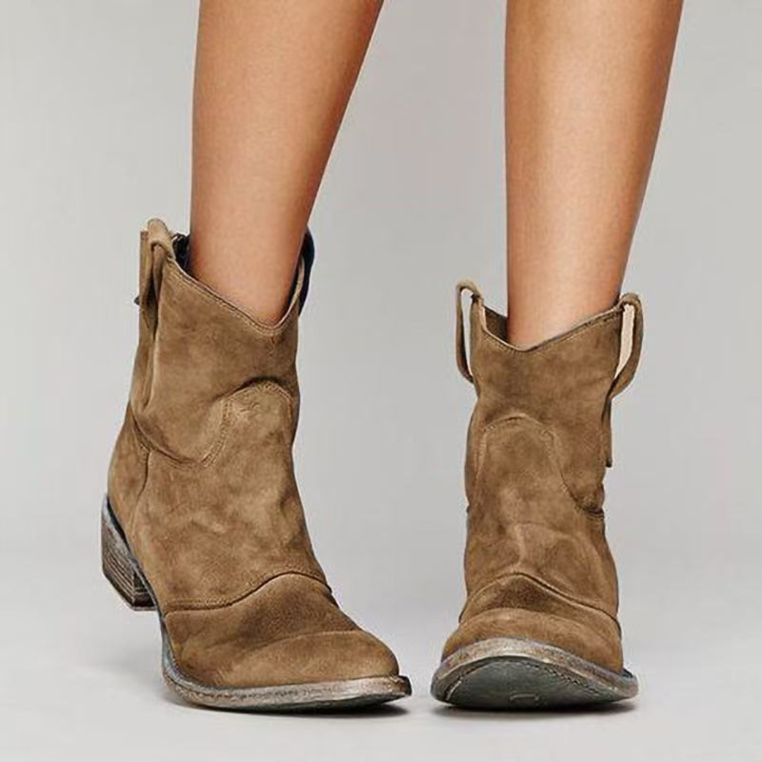 Rosalba | Western Ankle Boots with Block Heel