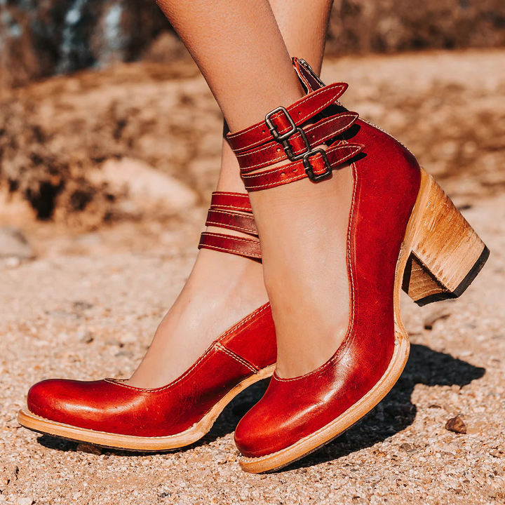 Emmeline | Multi-Strap Block Heel Ankle Boots