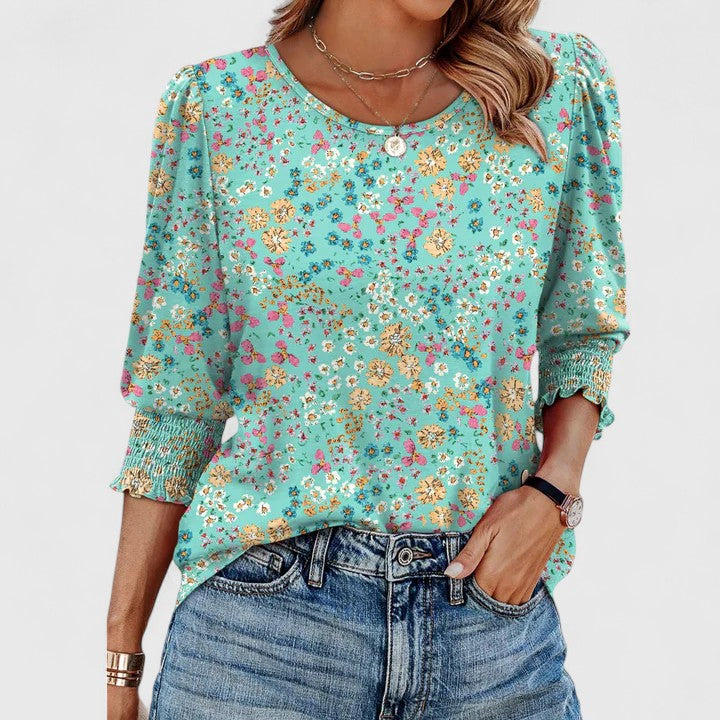Josefina | Smocked Cuff 3/4 Sleeve Top
