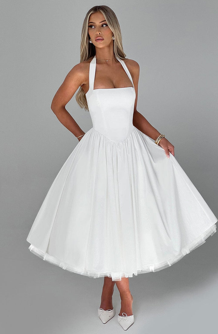 Eleanor | Halter Midi Elegant Dress