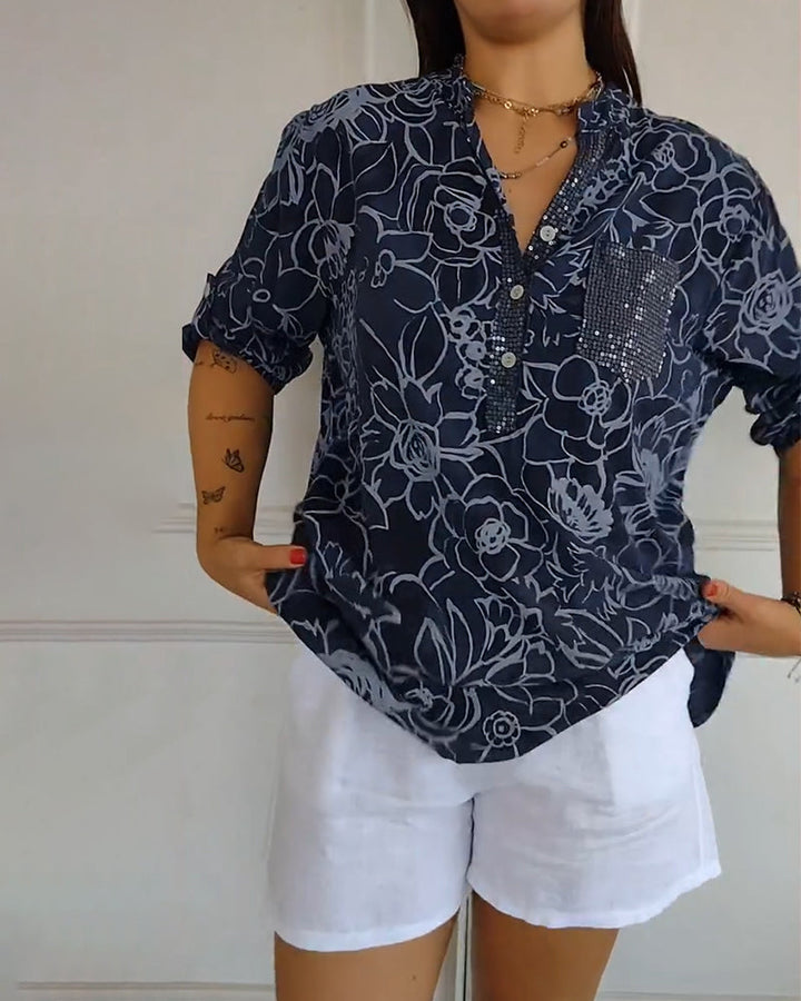 Amiya | Floral Print Relaxed Blouse