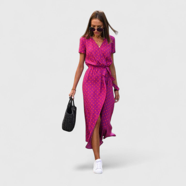 Lotus | Elegant Wrap Midi Dress