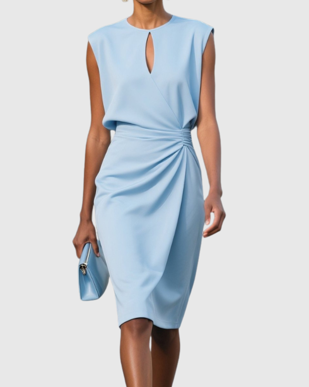 Eira | Sleeveless Sheath Dress with Keyhole Neckline