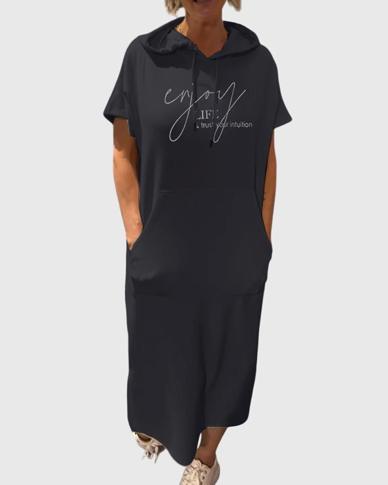Audreen | Casual Hooded Midi Dress