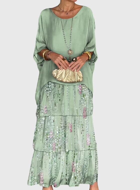 Calliandra | Tiered Print Maxi Dress