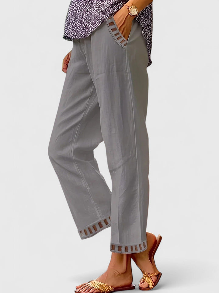 Gaynor | Cropped Capri Pants with Contrast Trim