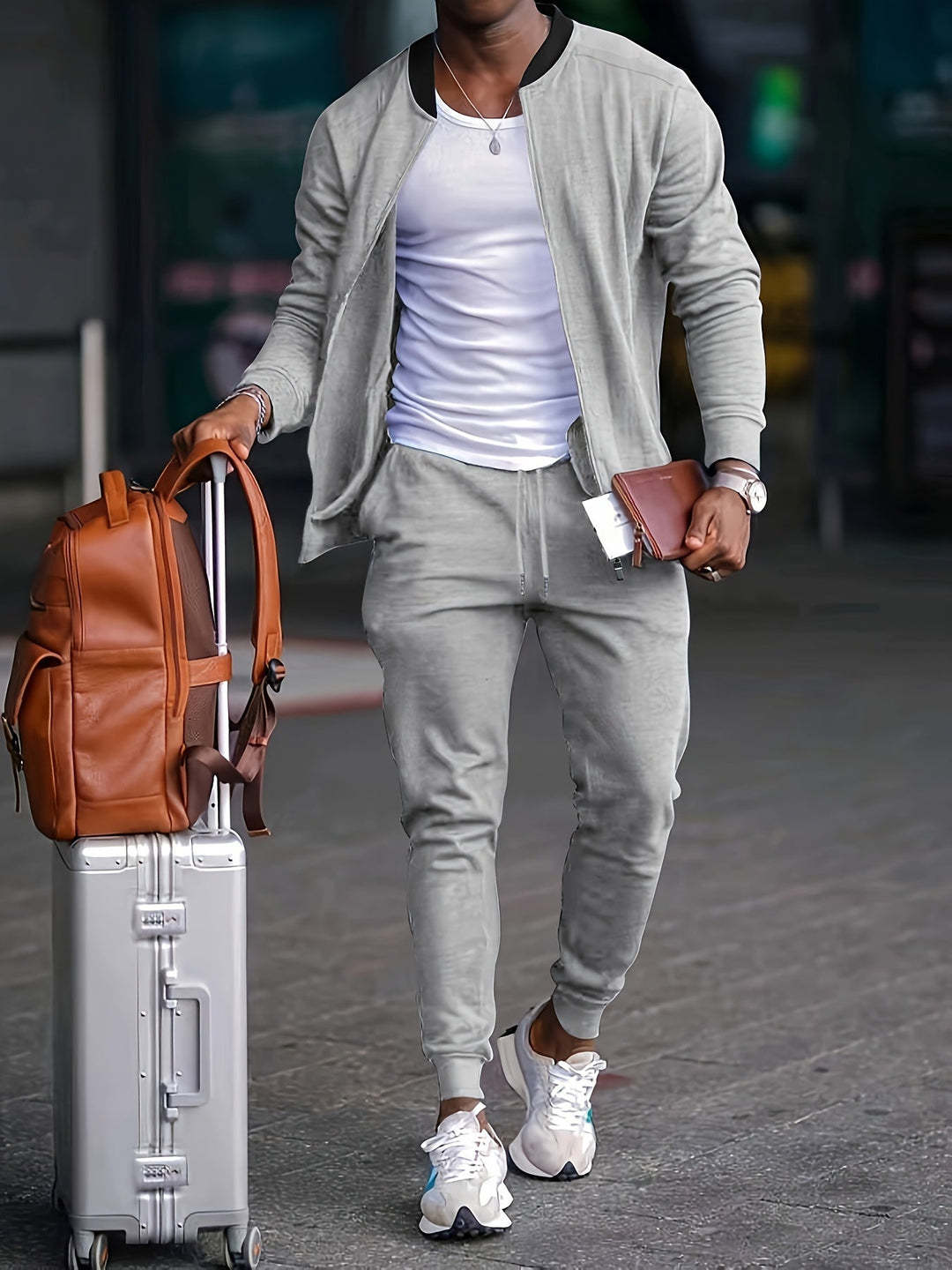 Dan | Travel Zipper Tracksuit Set