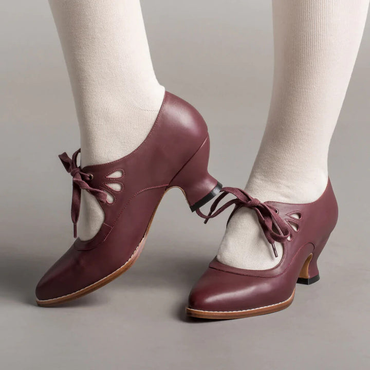 Suzanne | Lace-Up Vintage Mary Jane Heels