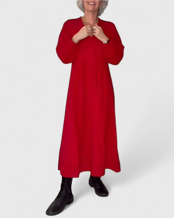 Esperance-Rose | Empire Waist Maxi Dress with Long Sleeves