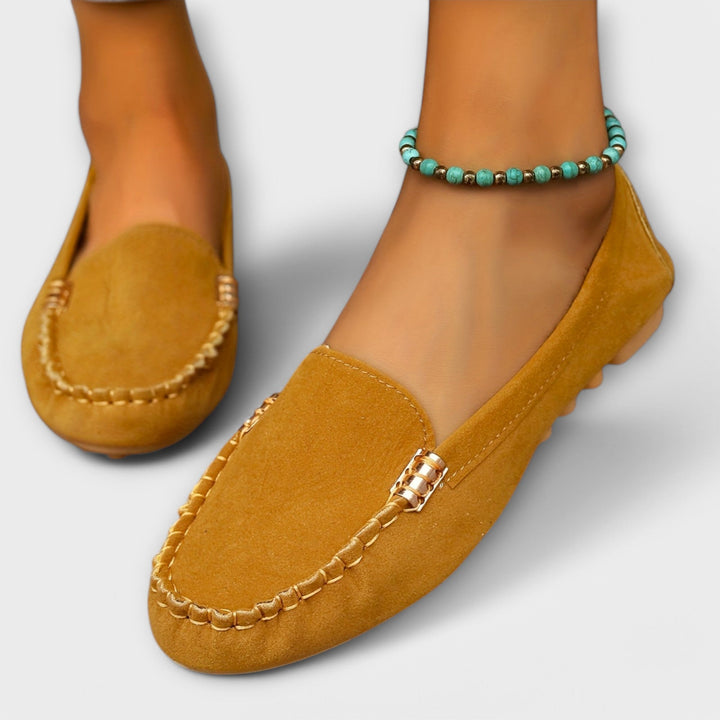 Karis | Slip-On Loafers with Stitched Detail