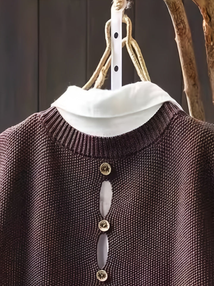 Iva | Knit Sweater Vest with Round Neck