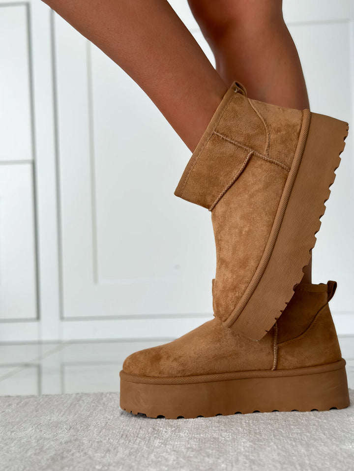 Alwilda | Platform Ankle Boots Pull-On Style