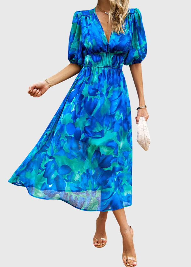 Bellina | Floral Empire Waist Midi Dress