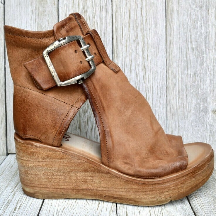 Adriana | Ankle Buckle Wedge Sandals