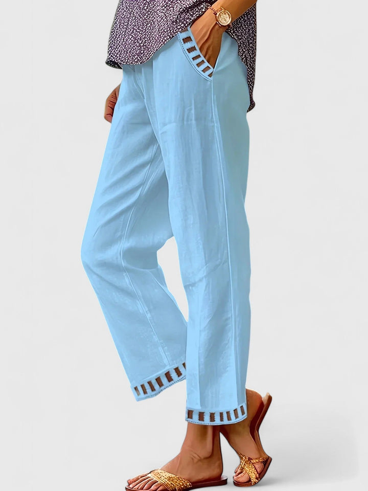 Gaynor | Cropped Capri Pants with Contrast Trim