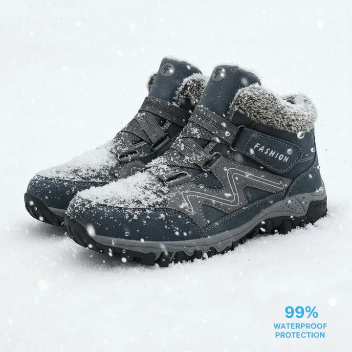 Hilda | Fleece-Lined Faux Fur Boots with Strap