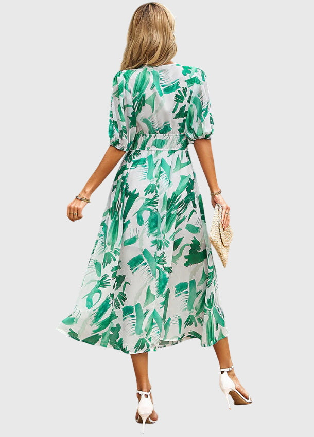Bellina | Floral Empire Waist Midi Dress