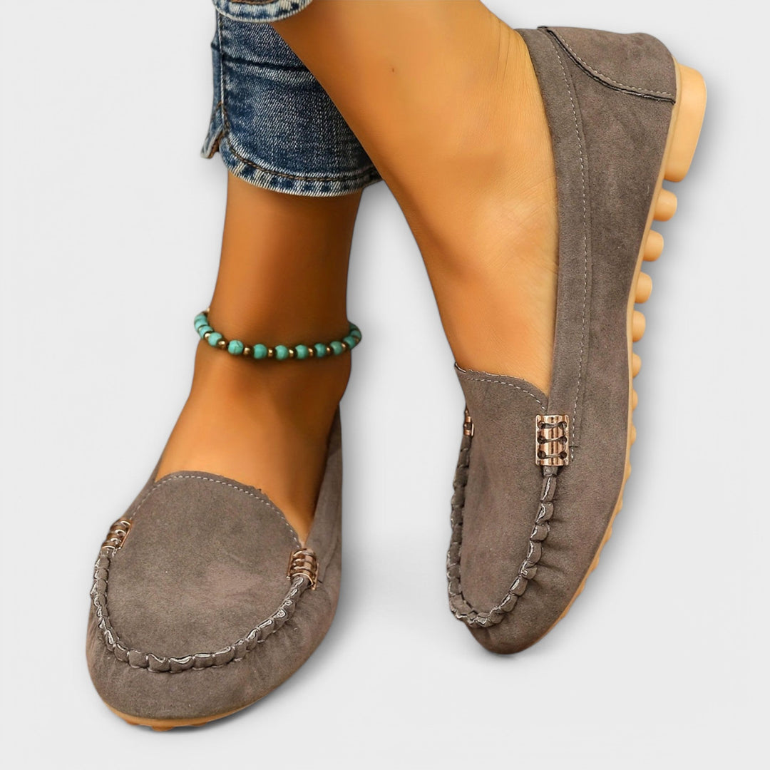 Karis | Slip-On Loafers with Stitched Detail
