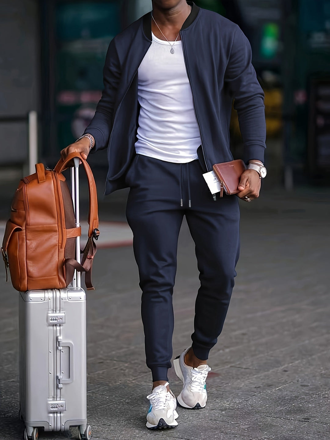 Dan | Travel Zipper Tracksuit Set