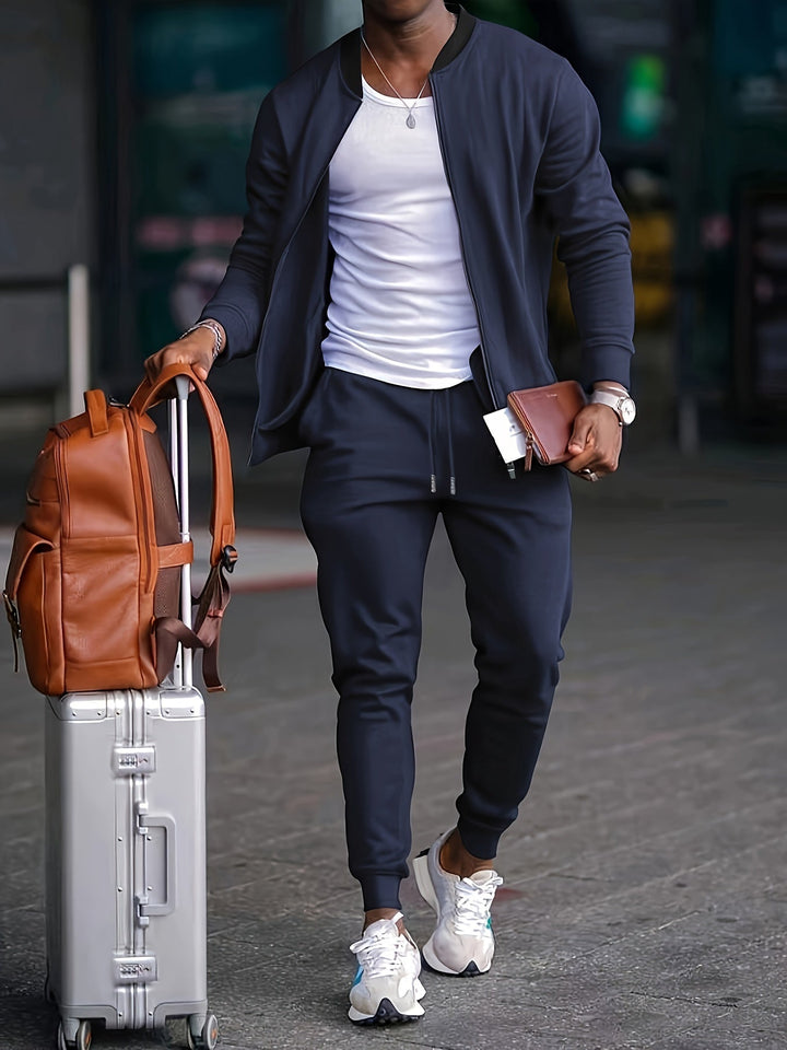 Dan | Travel Zipper Tracksuit Set