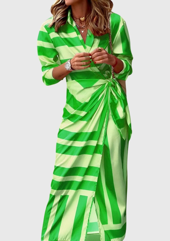 Mallory | Printed Wrap Midi Dress