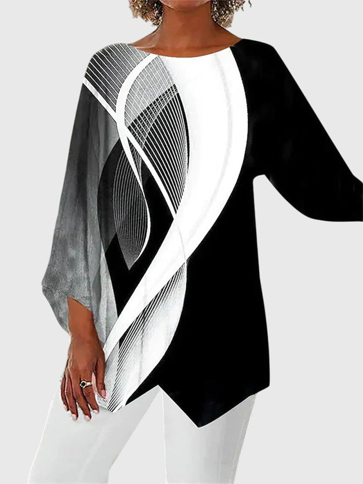 Jules | Butterfly Print Long Sleeve Tunic Top