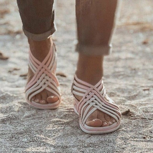 Amparo | Strappy Wedge Sandals with Open Toe